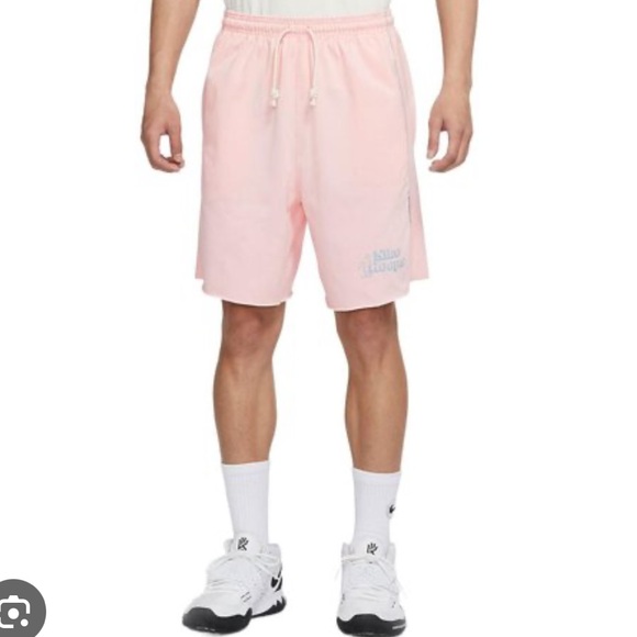 Nike Standard Issue Printing Logo Solid Straight Shorts Pink - Picture 3 of 10